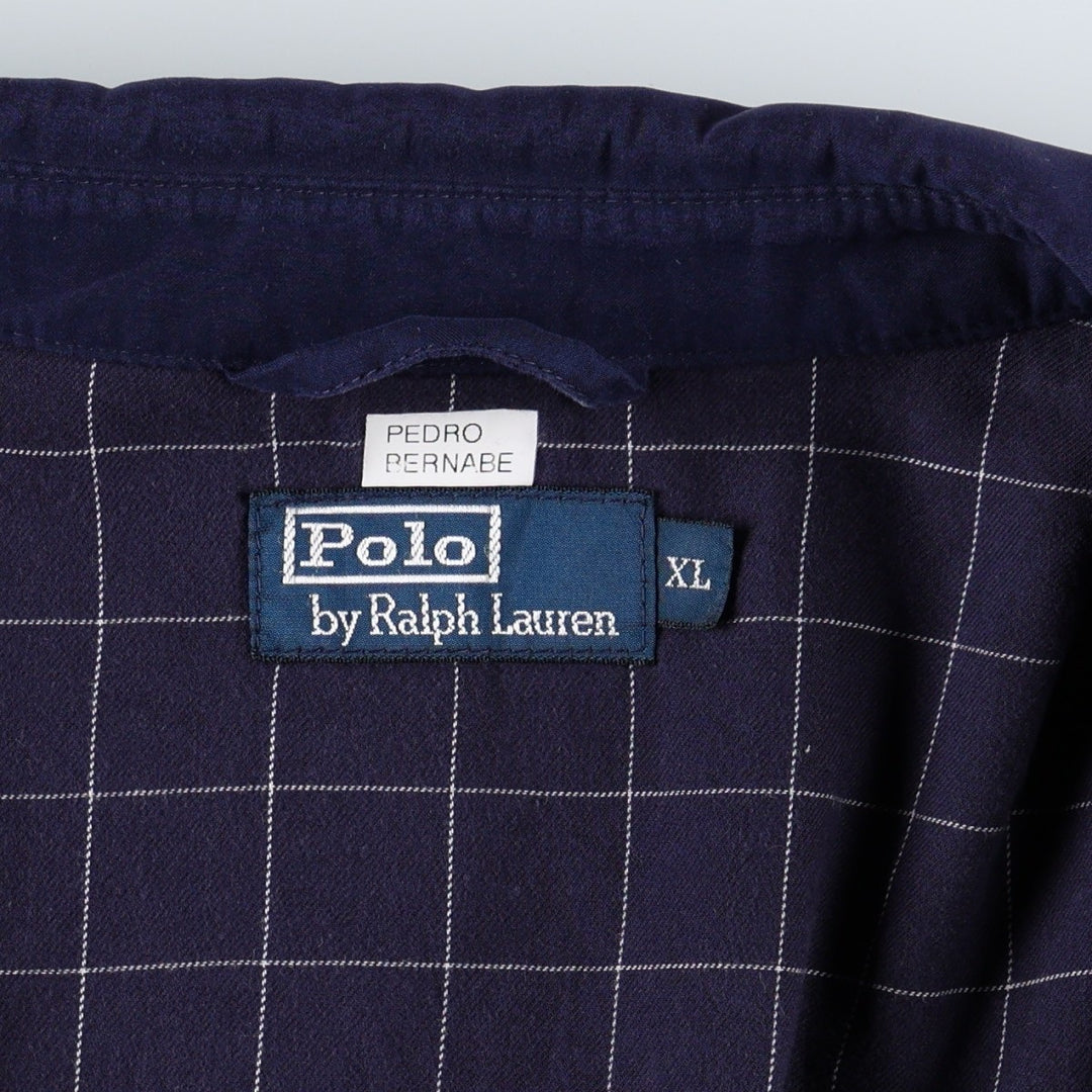 Ralph Lauren POLO by Ralph Lauren Swing Top Sports Jacket Men's XL polyester navy blue type Vintage Second Hand