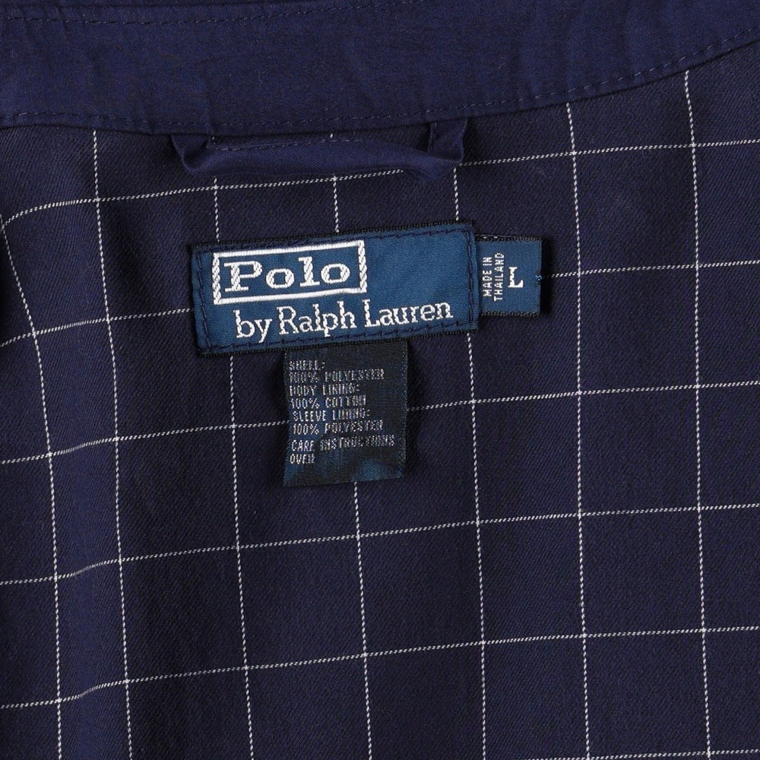 Ralph Lauren POLO by Ralph Lauren Swing Top Sports Jacket Men's L size cotton navy blue type Vintage Second Hand