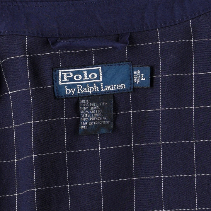 Ralph Lauren POLO by Ralph Lauren Swing Top Sports Jacket Men's L size cotton navy blue type Vintage Second Hand