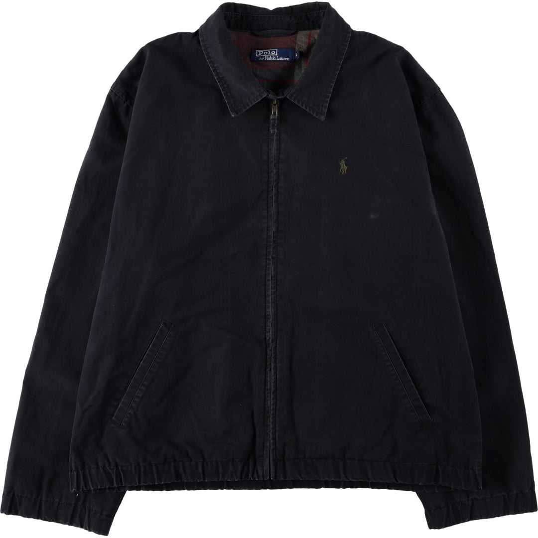 Ralph Lauren POLO by Ralph Lauren Swing Top Sports Jacket Men's L size cotton black type Vintage Second Hand