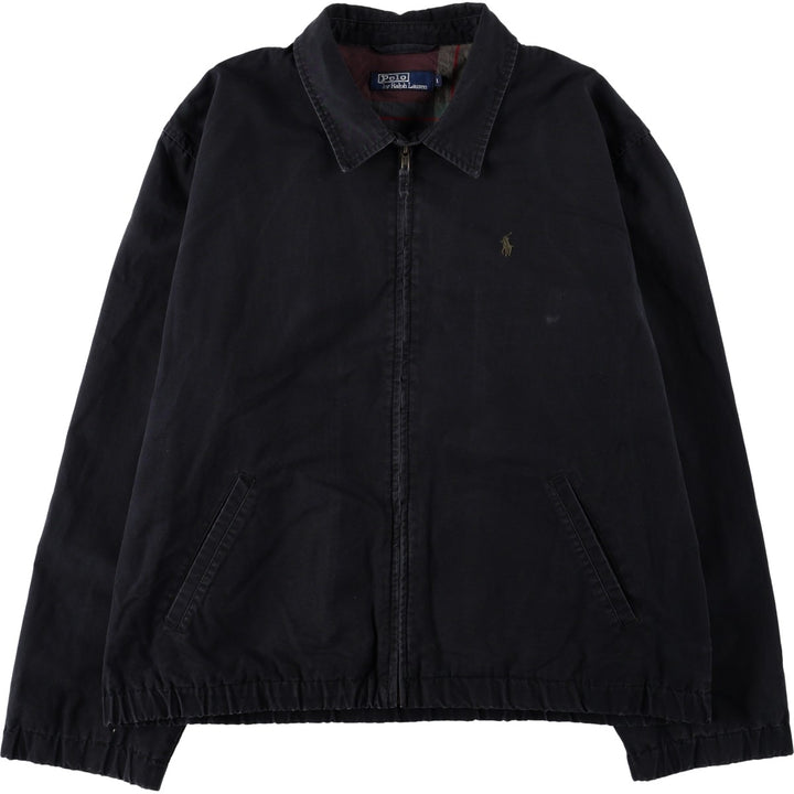 Ralph Lauren POLO by Ralph Lauren Swing Top Sports Jacket Men's L size cotton black type Vintage Second Hand