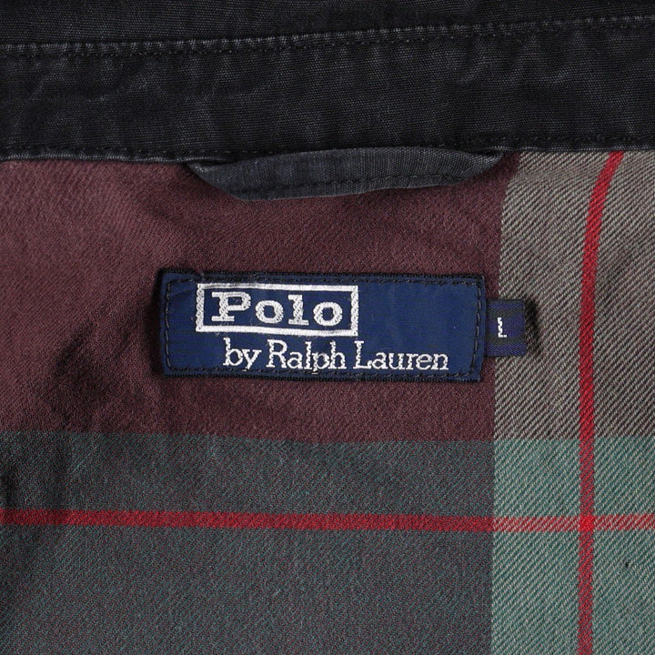 Ralph Lauren POLO by Ralph Lauren Swing Top Sports Jacket Men's L size cotton black type Vintage Second Hand