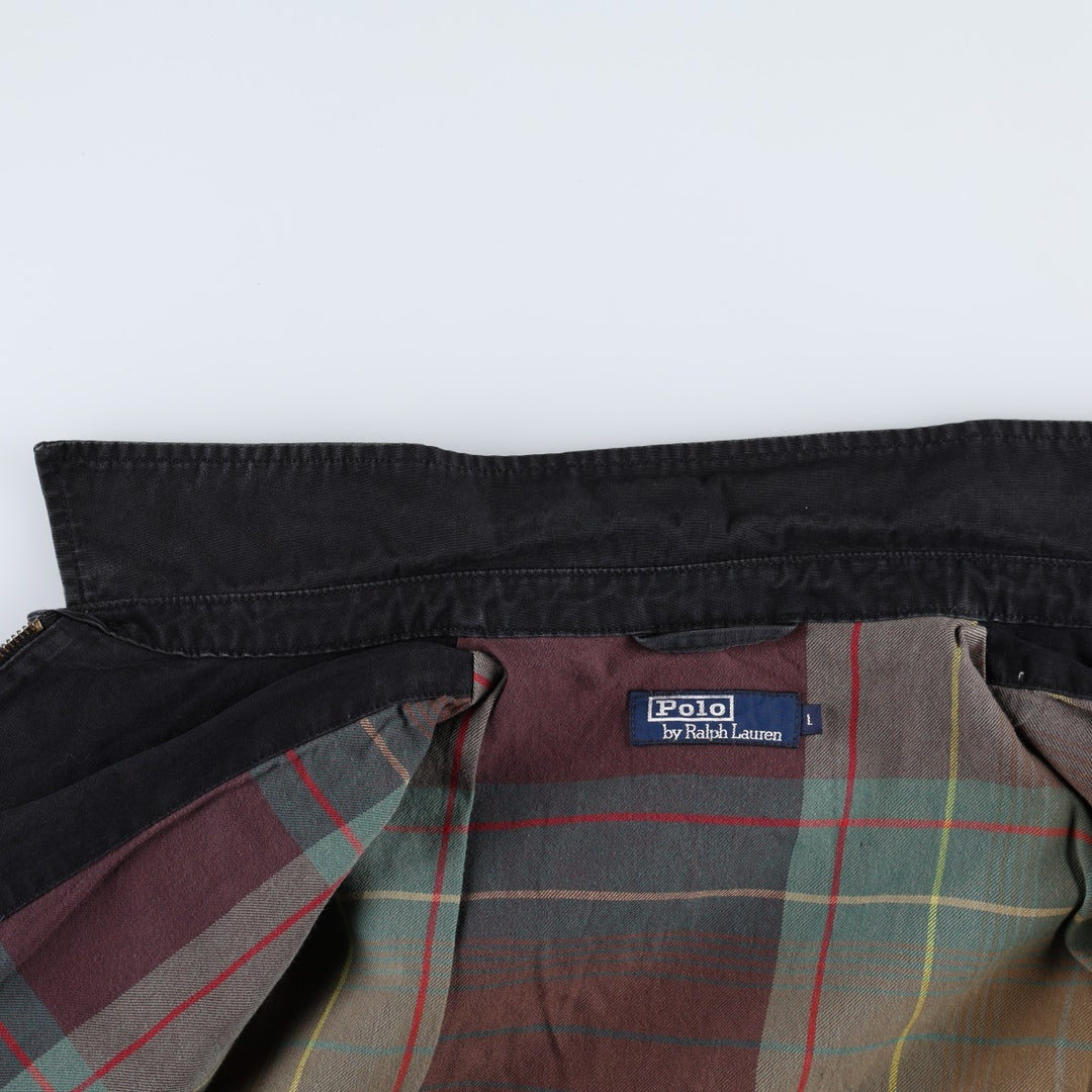 Ralph Lauren POLO by Ralph Lauren Swing Top Sports Jacket Men's L size cotton black type Vintage Second Hand