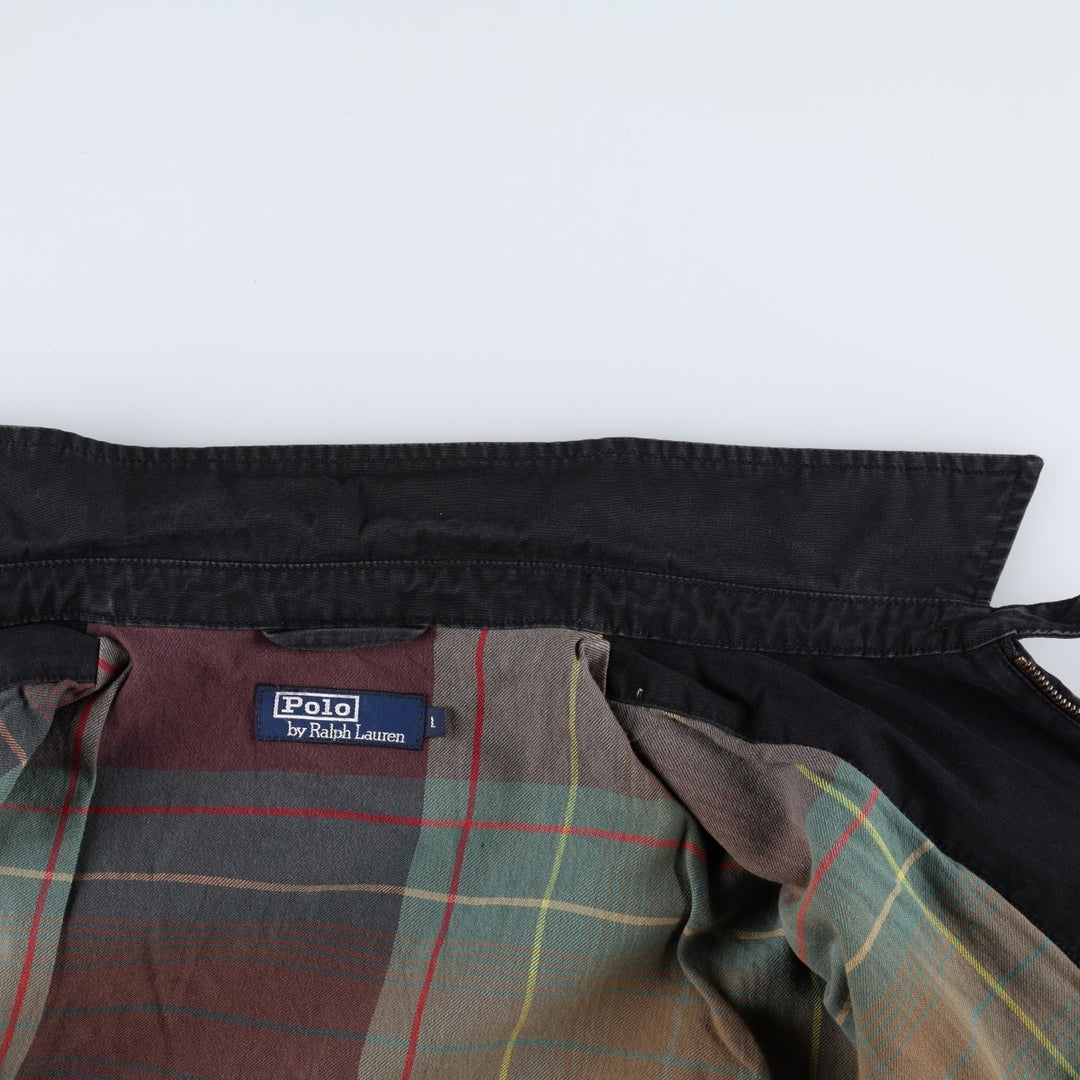 Ralph Lauren POLO by Ralph Lauren Swing Top Sports Jacket Men's L size cotton black type Vintage Second Hand