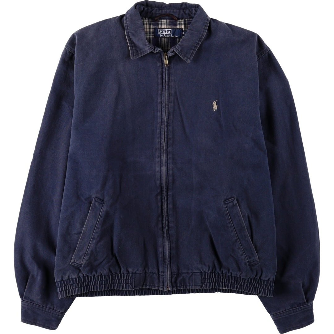 Ralph Lauren POLO by Ralph Lauren Swing Top Sports Jacket Men's XL cotton navy blue type Vintage Second Hand