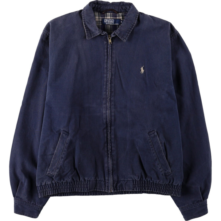 Ralph Lauren POLO by Ralph Lauren Swing Top Sports Jacket Men's XL cotton navy blue type Vintage Second Hand