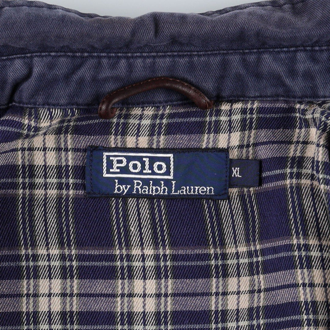 Ralph Lauren POLO by Ralph Lauren Swing Top Sports Jacket Men's XL cotton navy blue type Vintage Second Hand