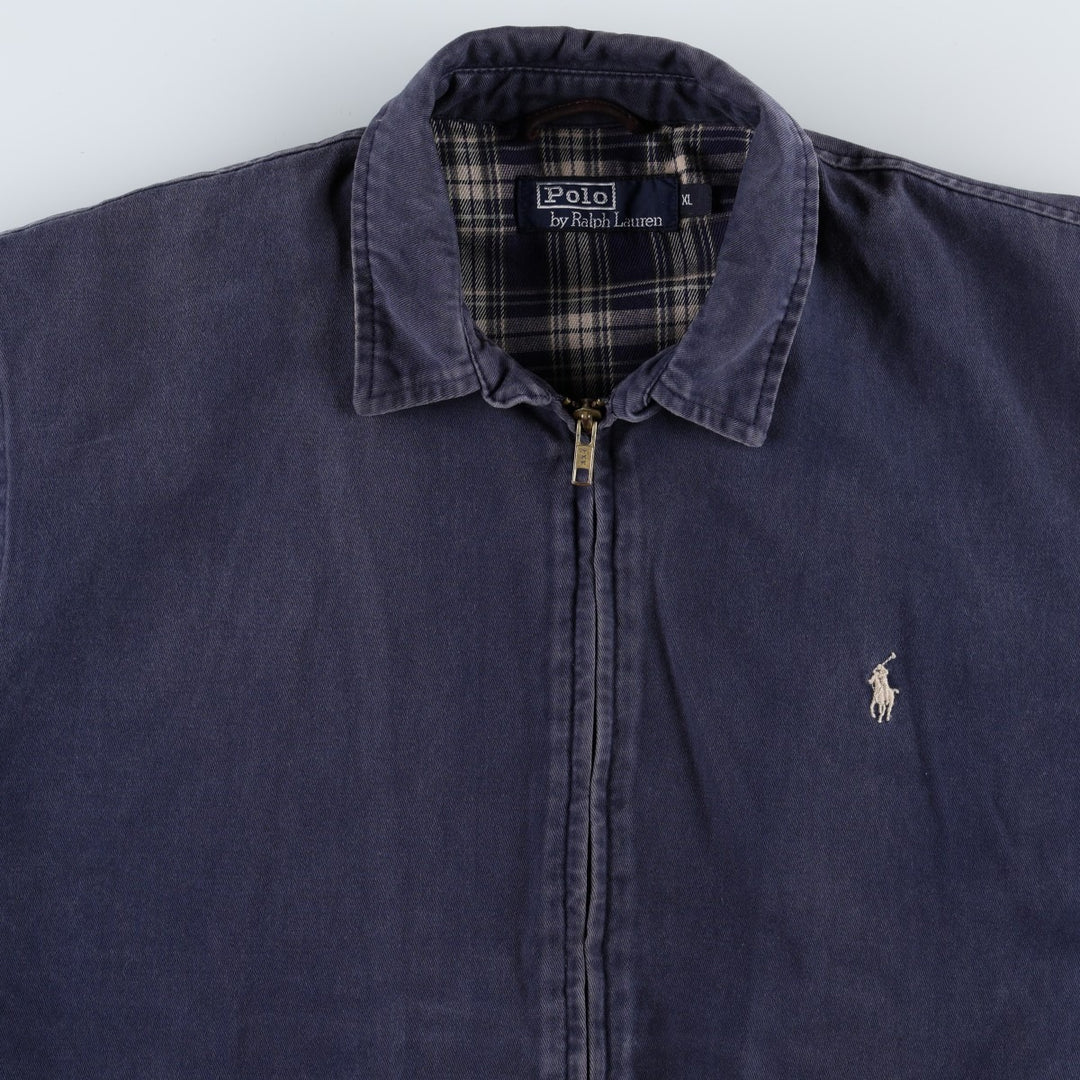 Ralph Lauren POLO by Ralph Lauren Swing Top Sports Jacket Men's XL cotton navy blue type Vintage Second Hand
