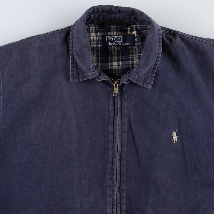 Ralph Lauren POLO by Ralph Lauren Swing Top Sports Jacket Men's XL cotton navy blue type Vintage Second Hand