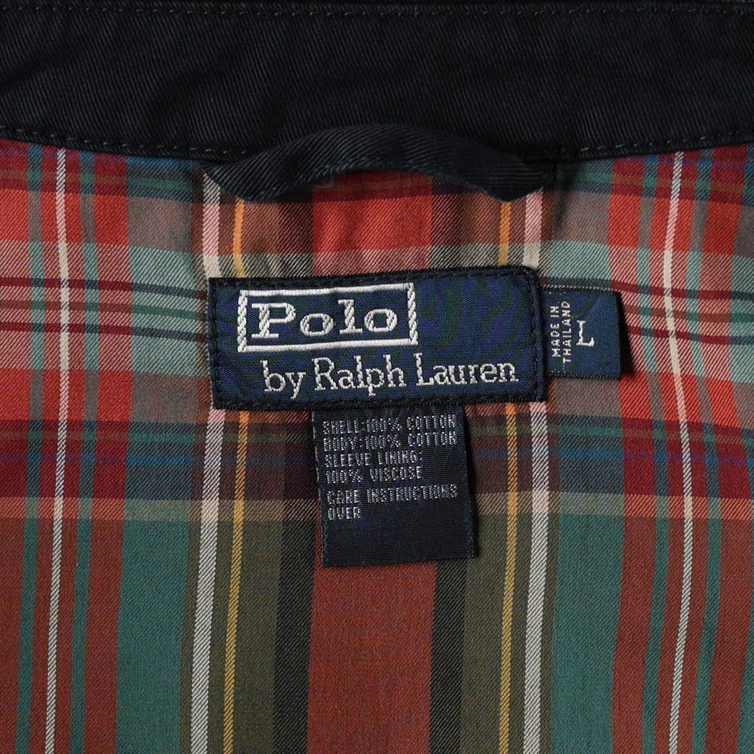 Ralph Lauren POLO by Ralph Lauren Swing Top Sports Jacket Men's L size cotton navy blue type Vintage Second Hand