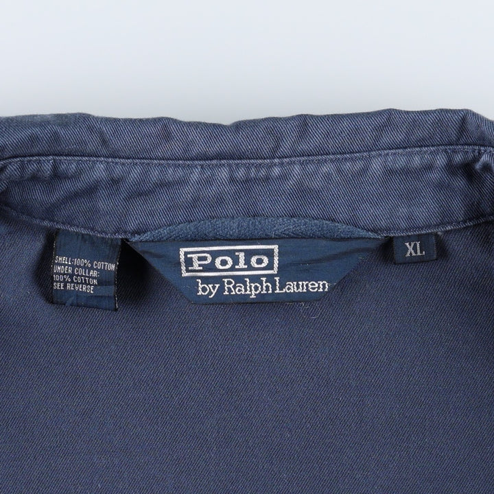 Ralph Lauren POLO by Ralph Lauren Swing Top Sports Jacket Men's XL cotton navy blue type Vintage Second Hand
