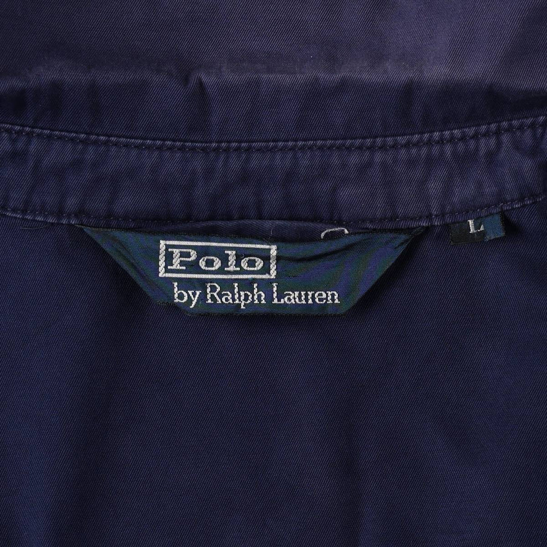 Ralph Lauren POLO by Ralph Lauren Swing Top Sports Jacket Men's L size cotton navy blue type Vintage Second Hand