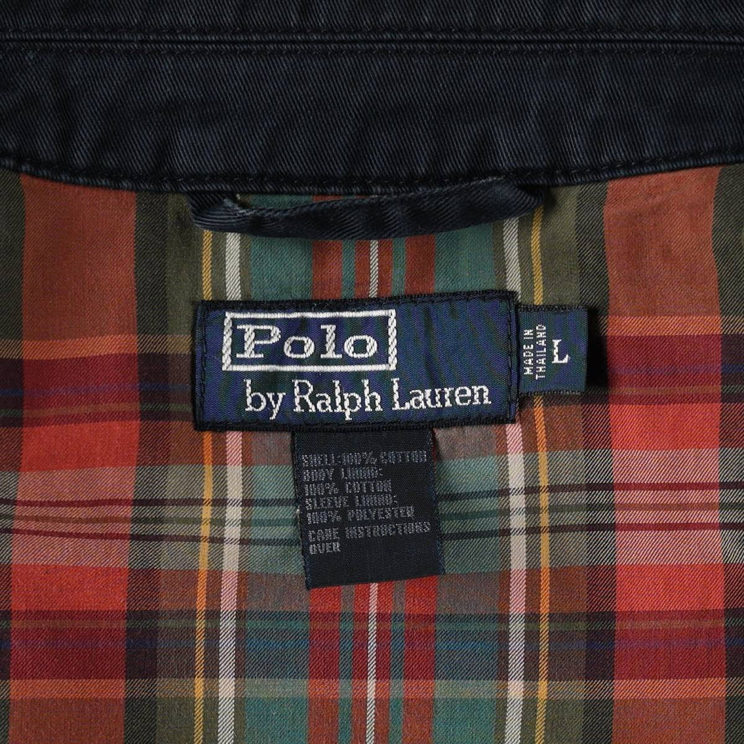 Ralph Lauren POLO by Ralph Lauren Swing Top Sports Jacket Men's L size cotton navy blue type Vintage Second Hand