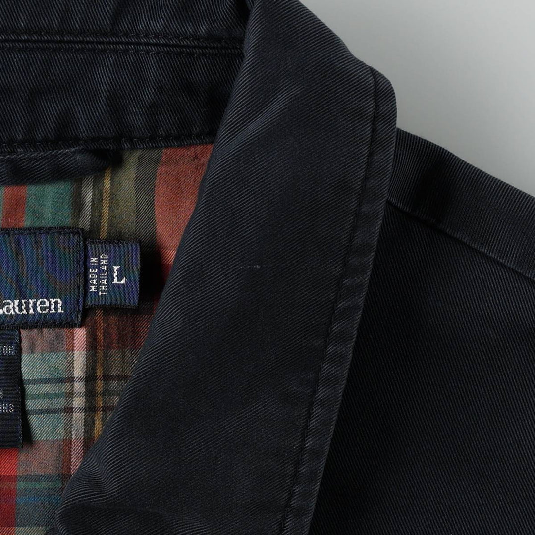 Ralph Lauren POLO by Ralph Lauren Swing Top Sports Jacket Men's L size cotton navy blue type Vintage Second Hand