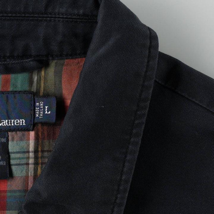 Ralph Lauren POLO by Ralph Lauren Swing Top Sports Jacket Men's L size cotton navy blue type Vintage Second Hand