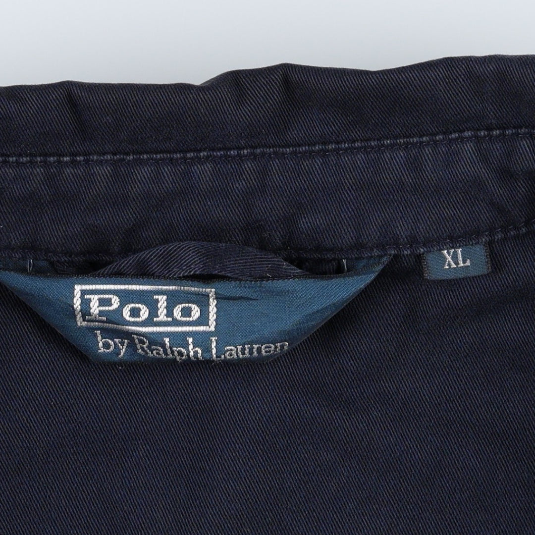 Ralph Lauren POLO by Ralph Lauren Swing Top Sports Jacket Men's XL cotton navy blue type Vintage Second Hand