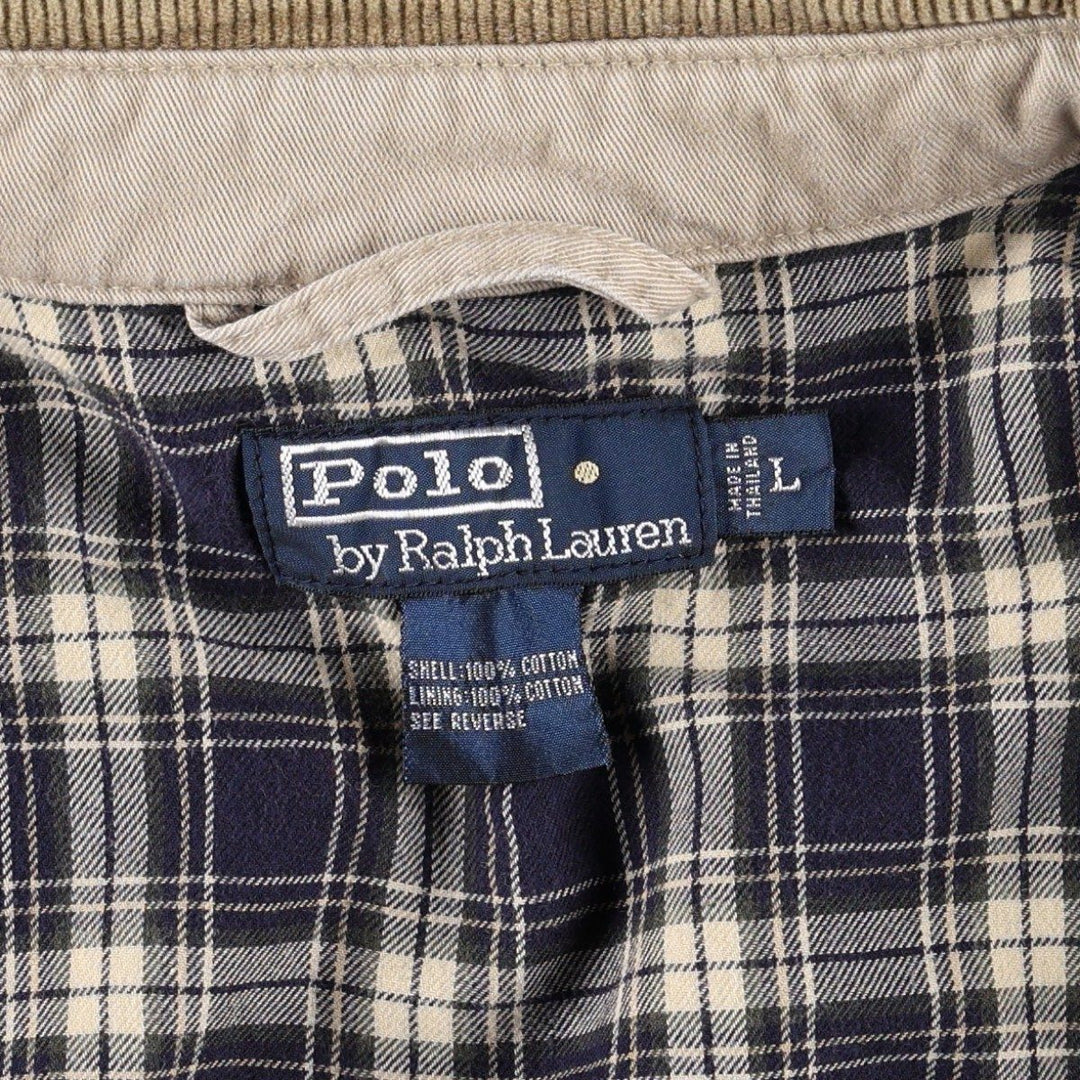 Ralph Lauren POLO by Ralph Lauren Swing Top Sports Jacket Men's L size cotton Beige type Vintage Second Hand