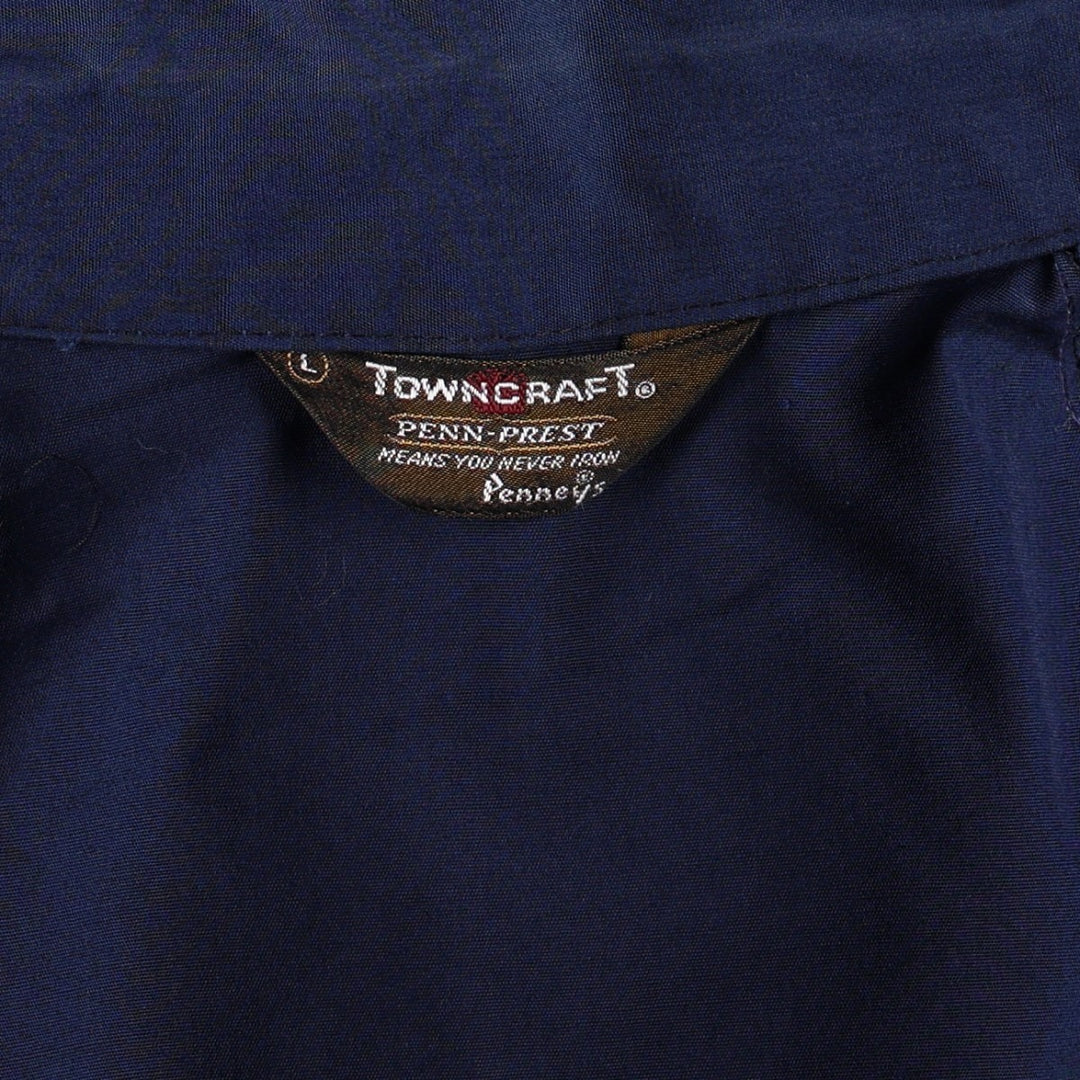~90'S Town Craft Harrington Jacket Swing Top, Men's Size L unclear navy blue type Vintage Second Hand