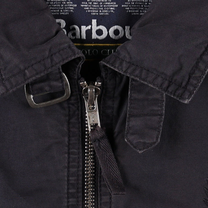 Barbour POLO CLUB 3-Warrant Swing Top Sport Jacket, Men's Size L (approx.) cotton black type Vintage Second Hand