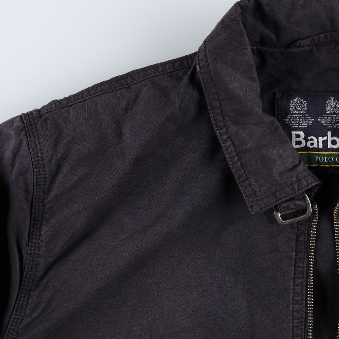 Barbour POLO CLUB 3-Warrant Swing Top Sport Jacket, Men's Size L (approx.) cotton black type Vintage Second Hand
