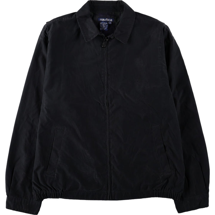 90'S NAUTICA swing top sports jacket, men's XL size, vintage polyester black type Vintage Second Hand