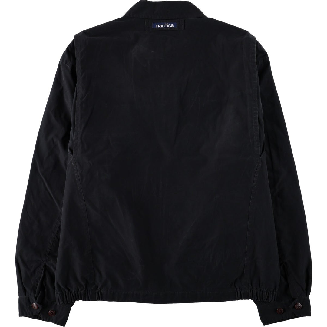 90'S NAUTICA swing top sports jacket, men's XL size, vintage polyester black type Vintage Second Hand