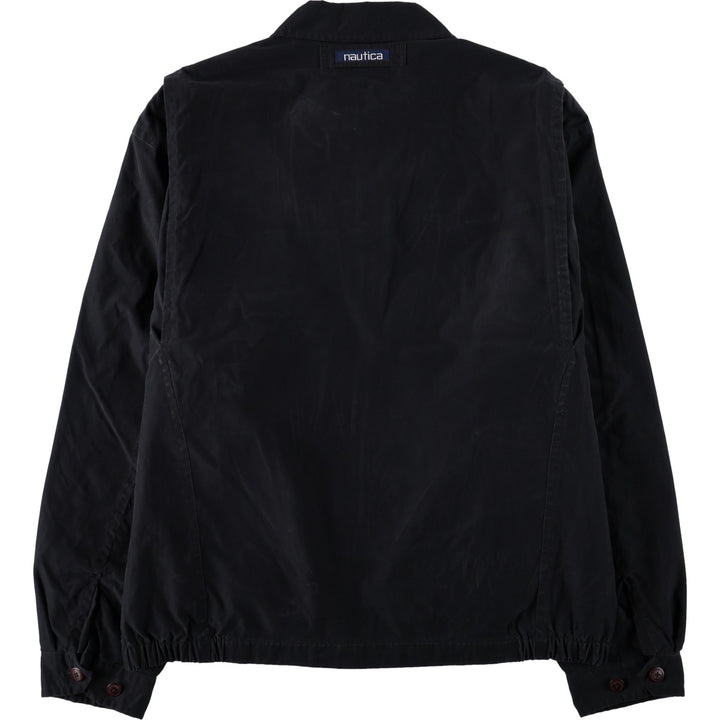 90'S NAUTICA swing top sports jacket, men's XL size, vintage polyester black type Vintage Second Hand