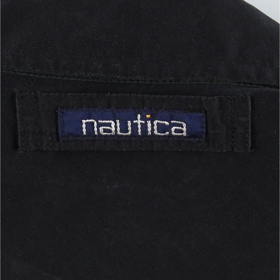 90'S NAUTICA swing top sports jacket, men's XL size, vintage polyester black type Vintage Second Hand