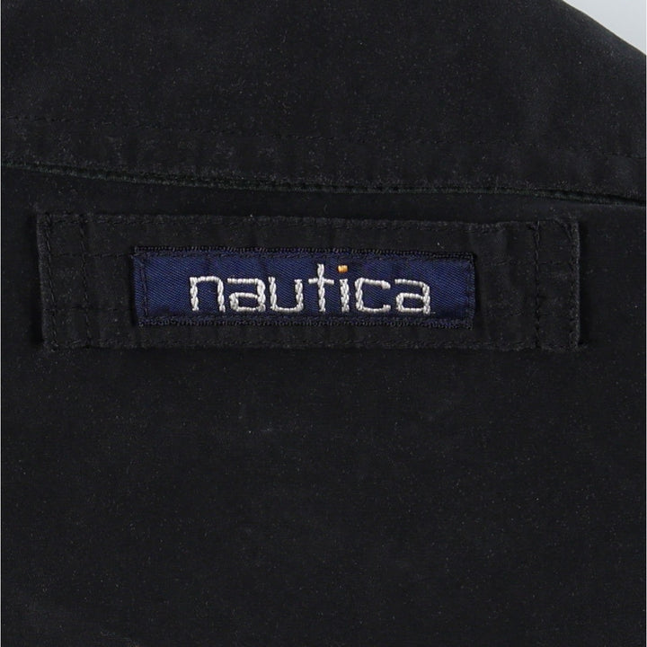90'S NAUTICA swing top sports jacket, men's XL size, vintage polyester black type Vintage Second Hand
