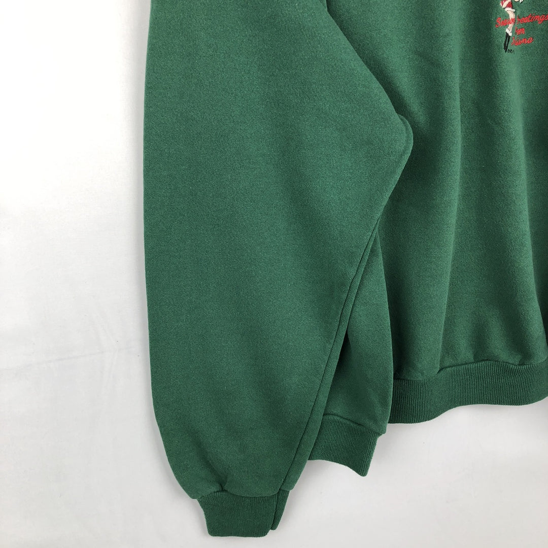 90s-00'S Hanes Betty Boop character sweatshirt, men's size XL equivalent, vintage. cotton green type Vintage Second Hand