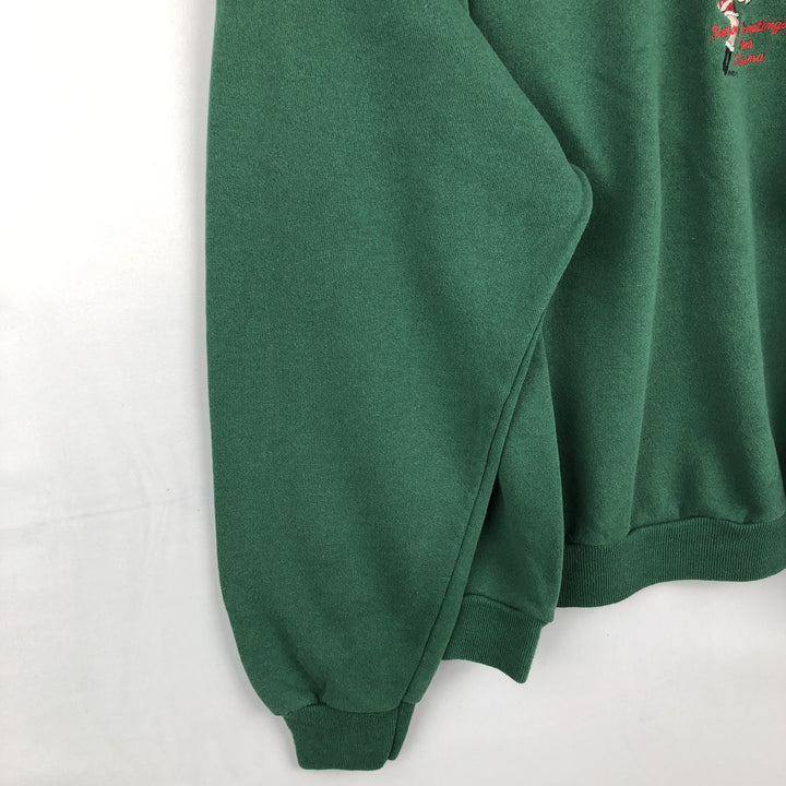 90s-00'S Hanes Betty Boop character sweatshirt, men's size XL equivalent, vintage. cotton green type Vintage Second Hand