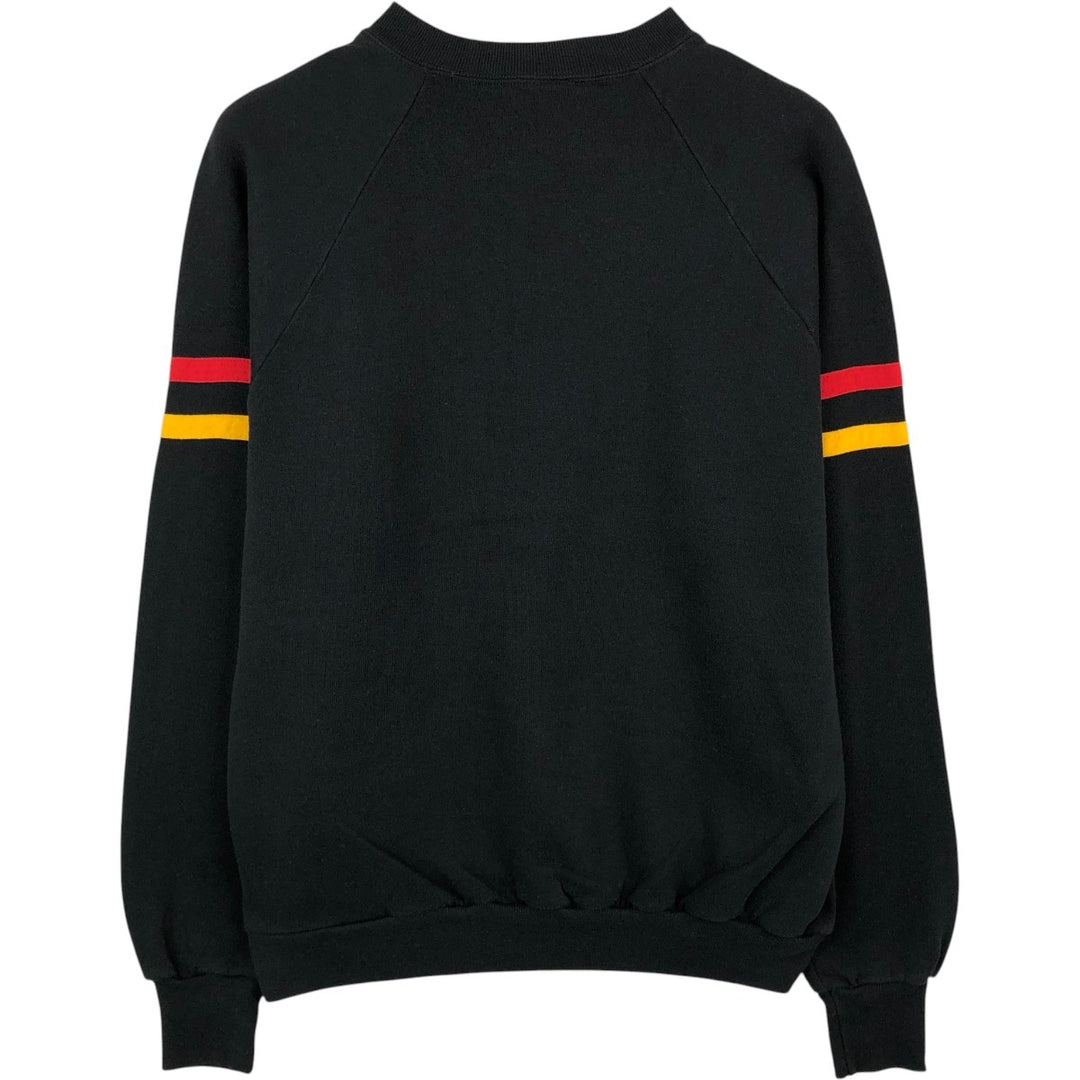 Disneyland MICKEY MOUSE Mickey Mouse Character Sweatshirt, Made in USA, Men's Size L (approx.) polyester black type Vintage Second Hand