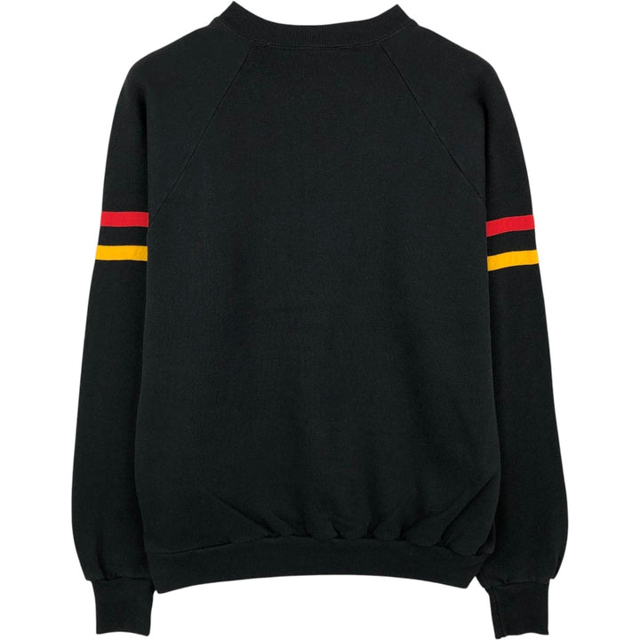 Disneyland MICKEY MOUSE Mickey Mouse Character Sweatshirt, Made in USA, Men's Size L (approx.) polyester black type Vintage Second Hand
