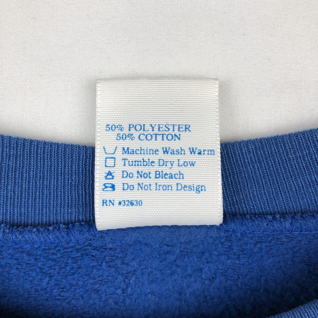 90'S Artex Looney Tunes Daffy Duck Character Sweatshirt, Made in USA, Men's XL equivalent. polyester blue type Vintage Second Hand