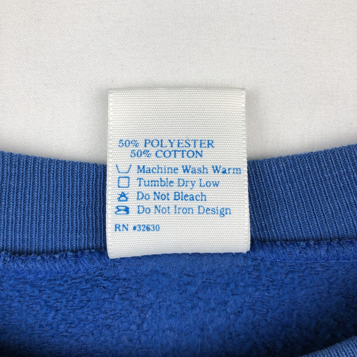 90'S Artex Looney Tunes Daffy Duck Character Sweatshirt, Made in USA, Men's XL equivalent. polyester blue type Vintage Second Hand