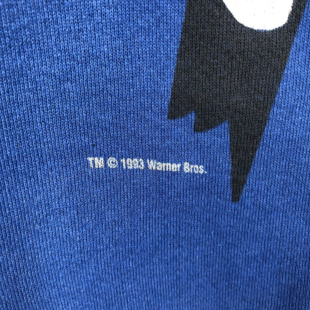 90'S Artex Looney Tunes Daffy Duck Character Sweatshirt, Made in USA, Men's XL equivalent. polyester blue type Vintage Second Hand