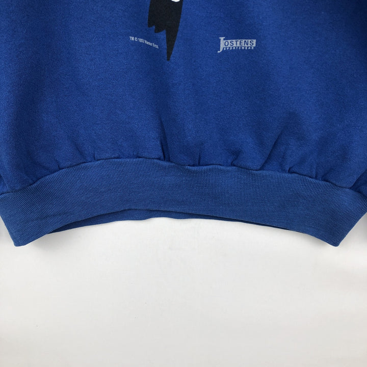 90'S Artex Looney Tunes Daffy Duck Character Sweatshirt, Made in USA, Men's XL equivalent. polyester blue type Vintage Second Hand