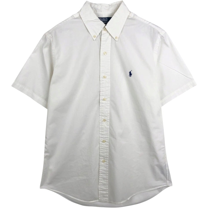 Ralph Lauren POLO by Ralph Lauren CUSTOM FIT short sleeve button down shirt, men's size M cotton white type Vintage Second Hand