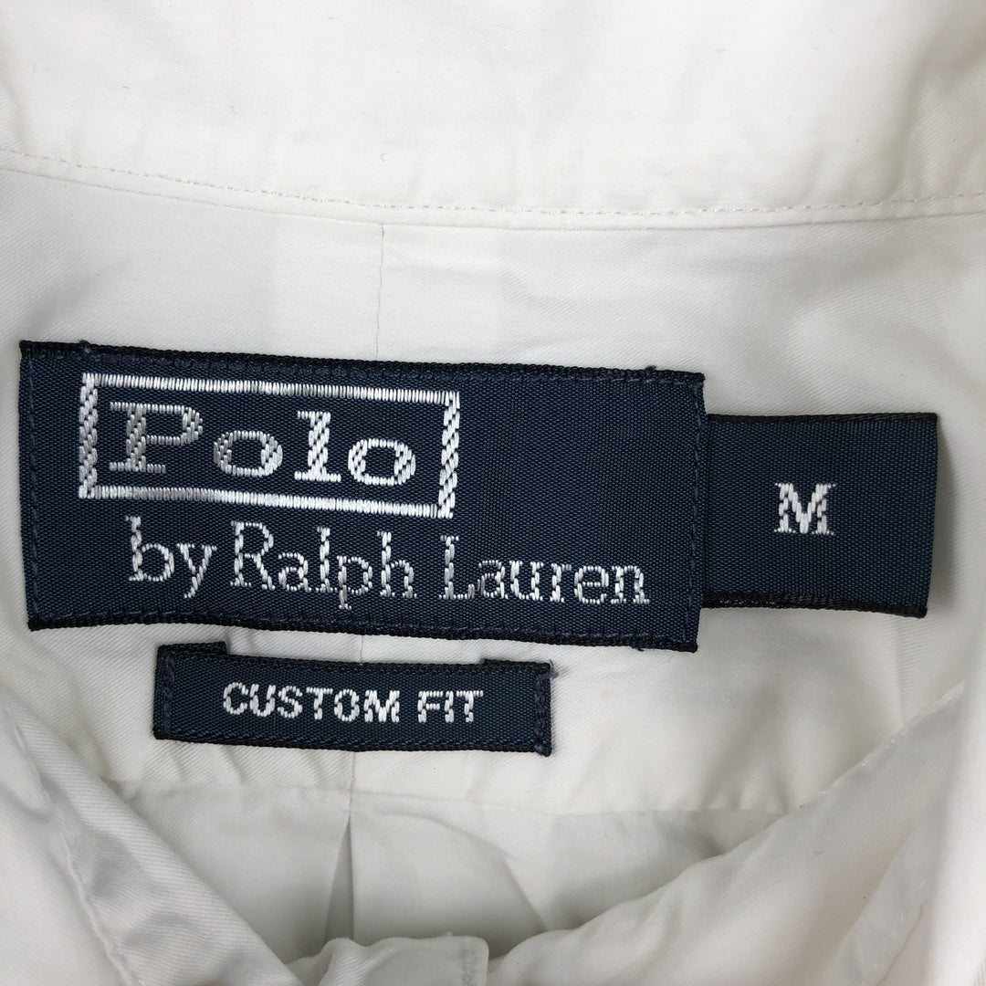 Ralph Lauren POLO by Ralph Lauren CUSTOM FIT short sleeve button down shirt, men's size M cotton white type Vintage Second Hand