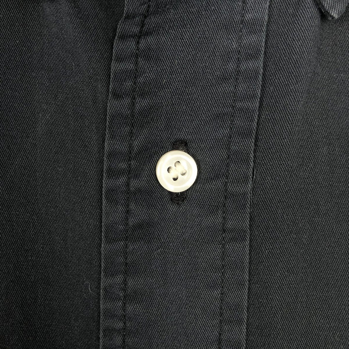 Ralph Lauren BLAKE short sleeve button down shirt, men's XL size cotton black type Vintage Second Hand