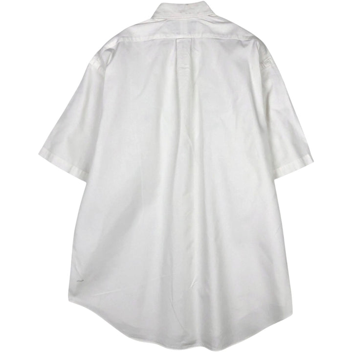 Ralph Lauren short sleeve button down shirt, men's size L cotton white type Vintage Second Hand