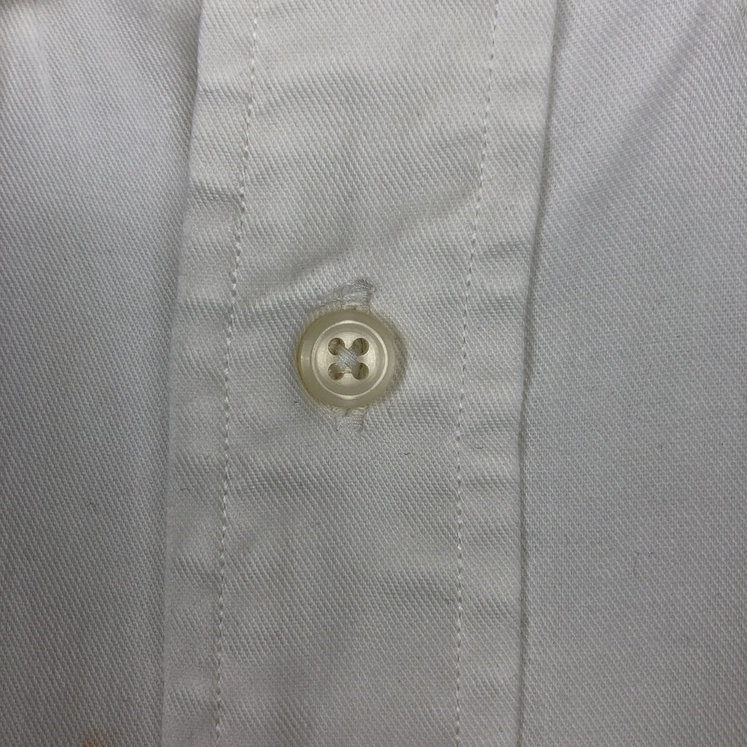 Ralph Lauren short sleeve button down shirt, men's size L cotton white type Vintage Second Hand