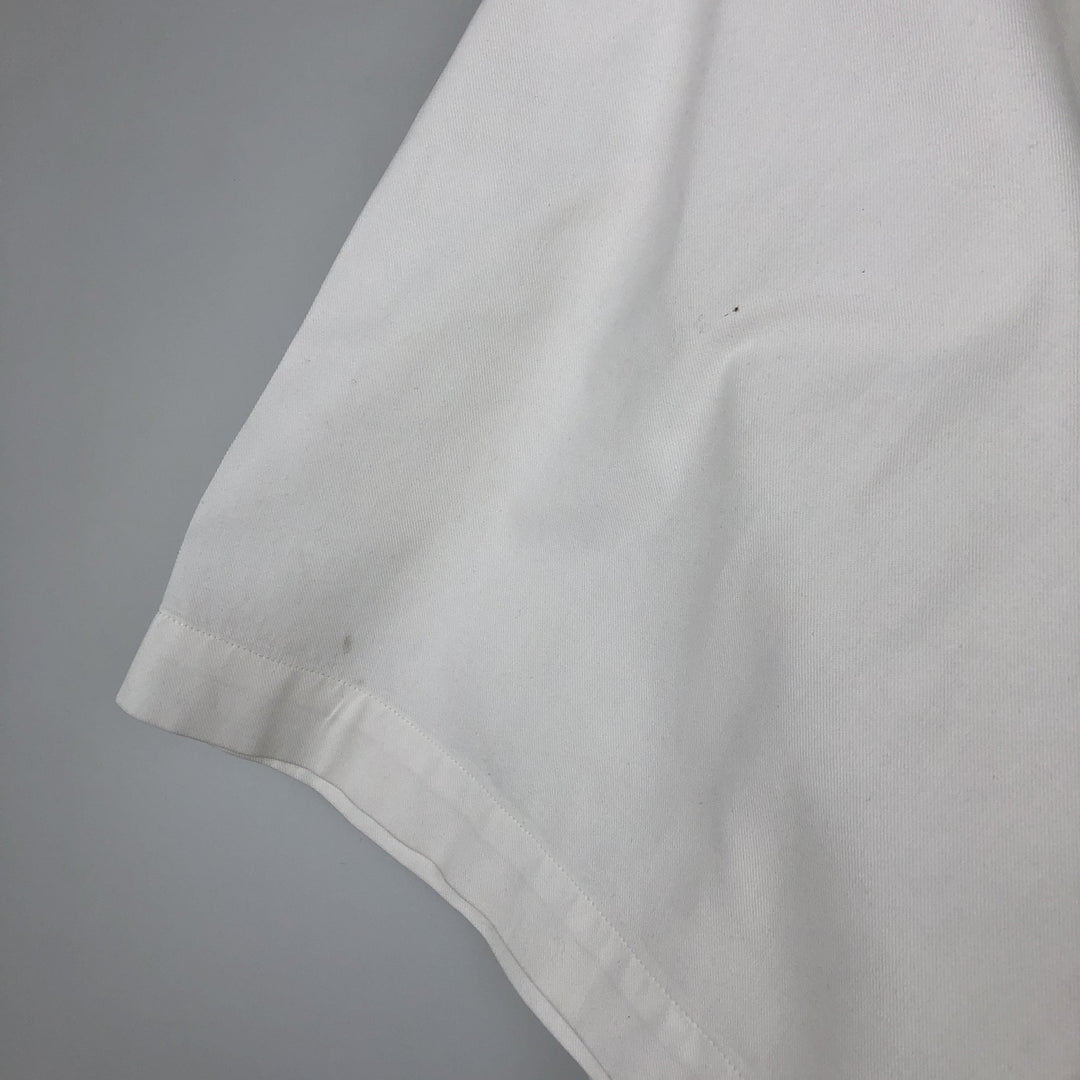 Ralph Lauren short sleeve button down shirt, men's size L cotton white type Vintage Second Hand