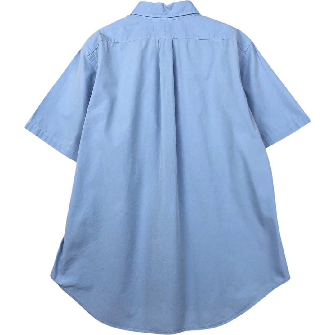 Ralph Lauren Classic Fit short sleeve button down shirt, men's size L cotton Blue type light blue Vintage Second Hand