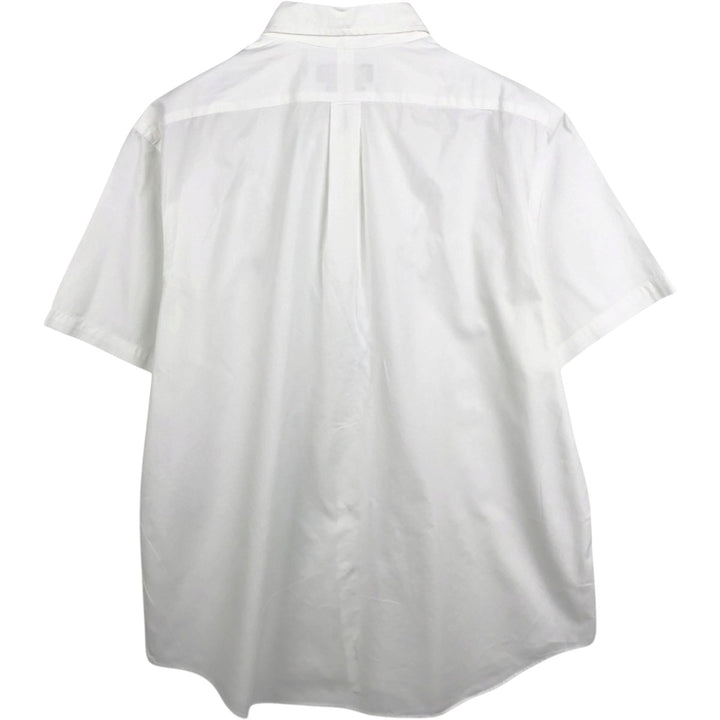 Ralph Lauren Featherweight Twill Short-Sleeve Button-Down Shirt, Men's Size XL (approx.) cotton white type Vintage Second Hand