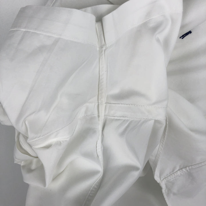 Ralph Lauren Featherweight Twill Short-Sleeve Button-Down Shirt, Men's Size XL (approx.) cotton white type Vintage Second Hand
