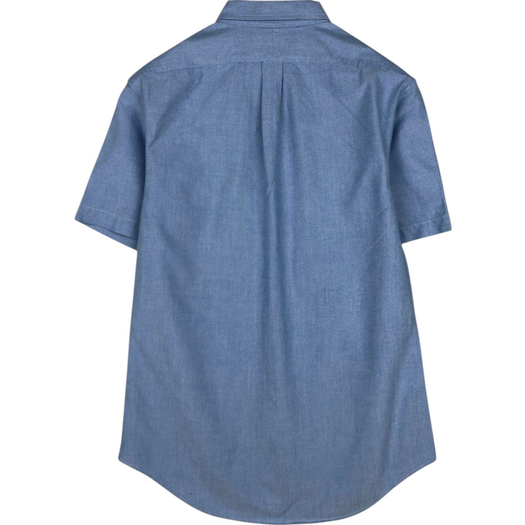 Ralph Lauren short sleeve button down shirt, men's size M cotton Blue type light blue Vintage Second Hand
