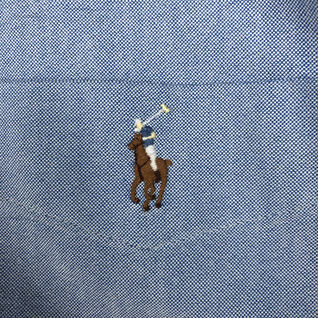 Ralph Lauren short sleeve button down shirt, men's size M cotton Blue type light blue Vintage Second Hand