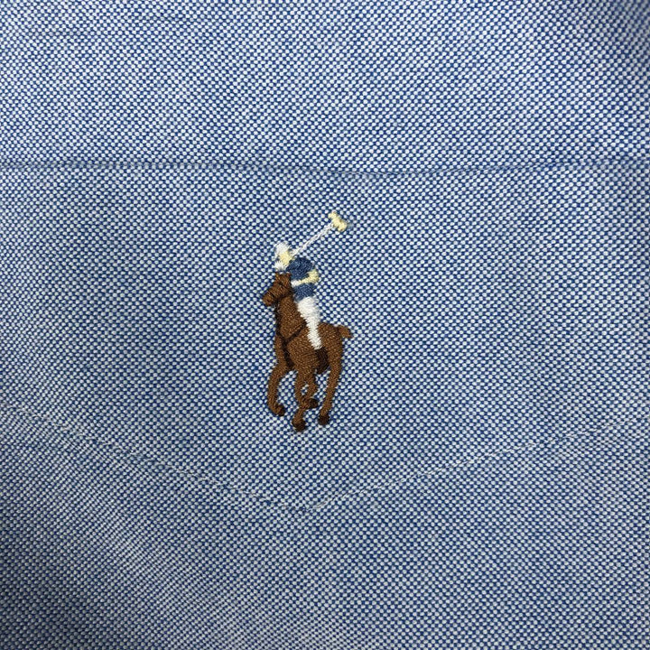Ralph Lauren short sleeve button down shirt, men's size M cotton Blue type light blue Vintage Second Hand