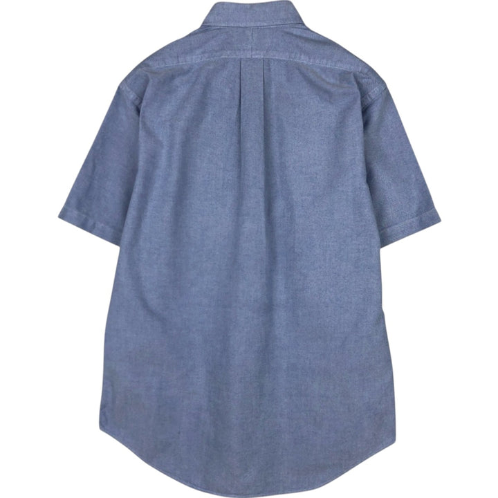 Ralph Lauren BLAKE short sleeve button down shirt, men's size L cotton Blue type light blue Vintage Second Hand